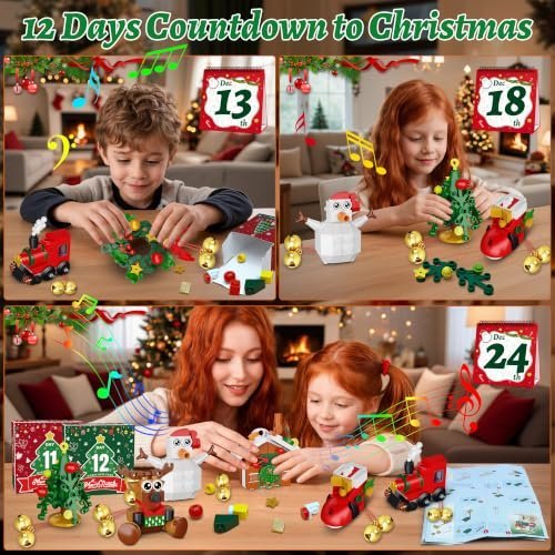 2026 Advent calendar building set with 12 ornaments — Image 4 of 8