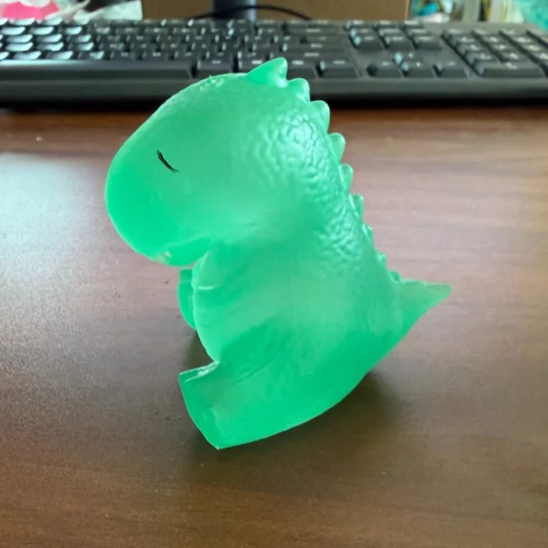 Green dinosaur squishy toy with slow rebound foam — Image 4 of 7