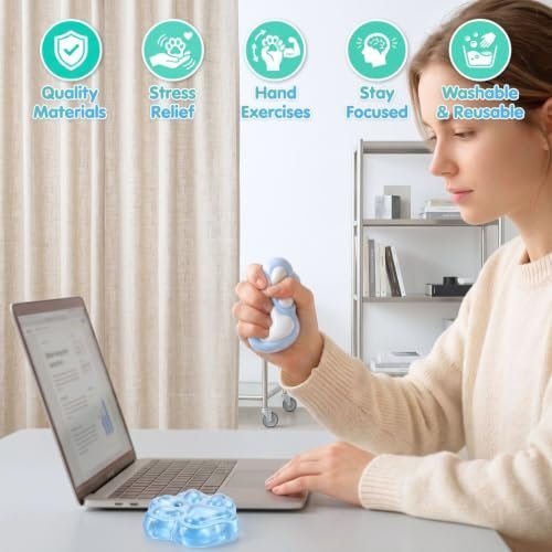 Blue cat paw taba squishy fidget toy for adults — Image 5 of 11