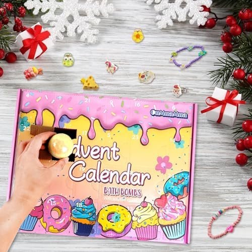 Bath bomb advent calendar 2026 with surprise toys inside — Image 5 of 10