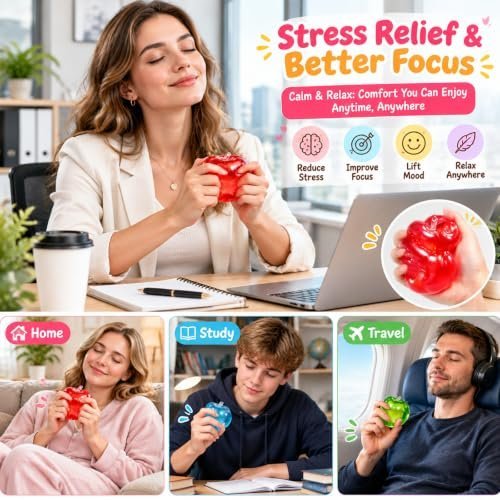 Apple-shaped no-rebound coconut oil squishy fidget toy — Image 5 of 11