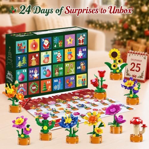 Flower advent calendar 2026 building set for kids — Image 5 of 11