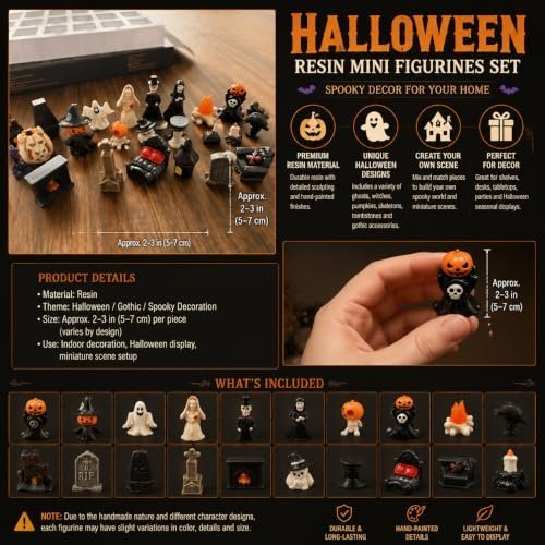 Halloween advent calendar with 24 resin mini figurines — Image 5 of 8