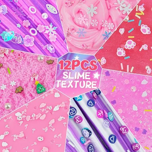 Pink squishy slime advent calendar with 12 slime cups — Image 5 of 8