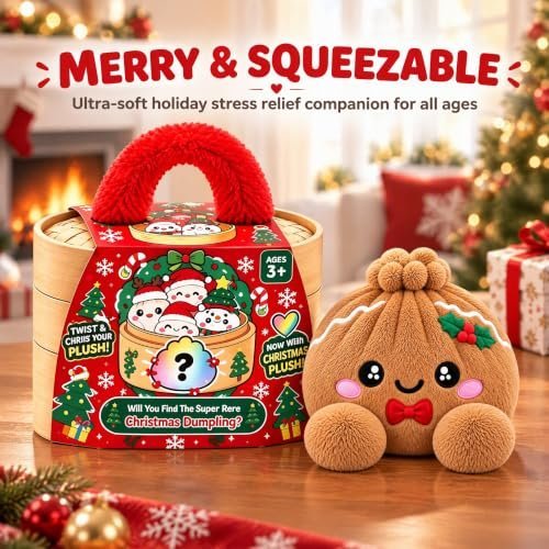 4in rainbow squid plush dumpling squishy squeeze toy — Image 5 of 6