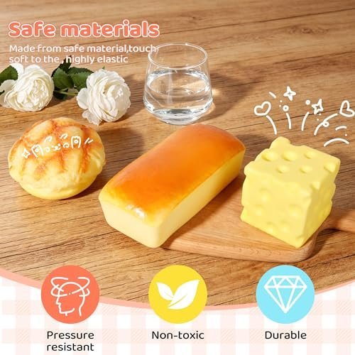 Jumbo bread and cheese slow rising squishy toys — Image 5 of 8