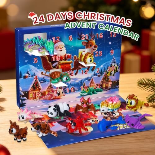 3D printed animal advent calendar with 24 mini toys — Image 5 of 8