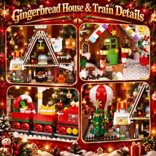Gingerbread house and train advent calendar building blocks — Image 5 of 8