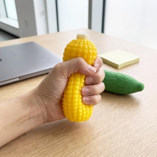 Realistic silicone corn and cucumber squishy stress toys — Image 6 of 8