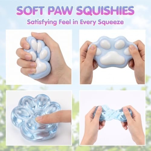 Blue cat paw taba squishy fidget toy for adults — Image 6 of 11