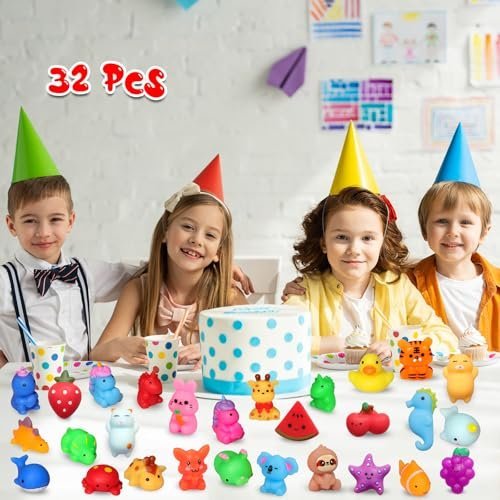 32 pack of mochi squishy toys in kawaii animal shapes — Image 6 of 11