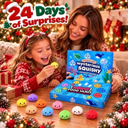 Squishy advent calendar 2026 with 24 mini holiday squishies — Image 6 of 10