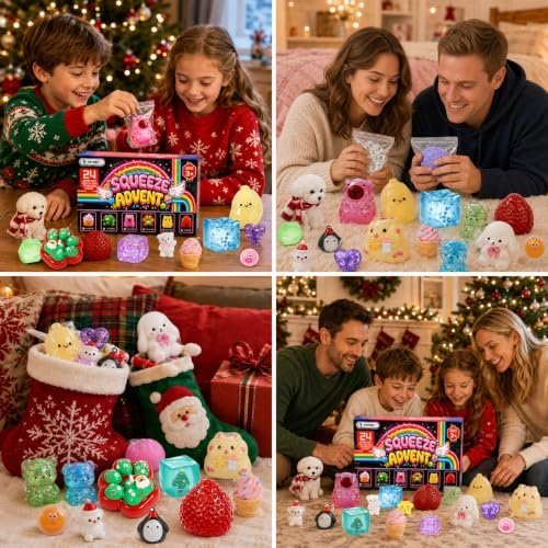 Squishy advent calendar 2026 with 24 Christmas squish toys — Image 6 of 11
