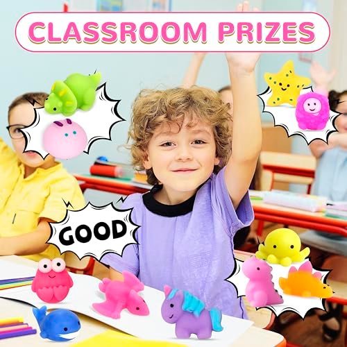 150 pack of kawaii mochi squishy toys in animal shapes — Image 6 of 11