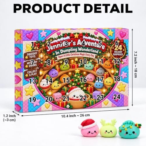 Dumpling advent calendar with 24 mini squishies — Image 6 of 8