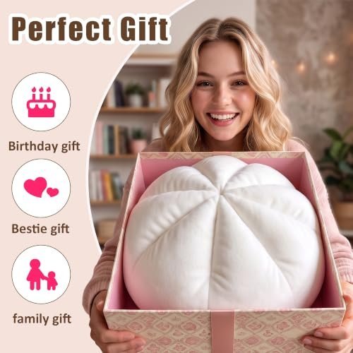 Giant dumpling squishy plush pillow on a cozy couch — Image 6 of 8