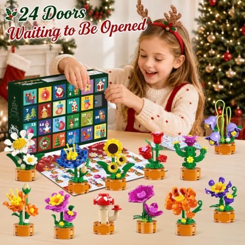 Flower advent calendar 2026 building set for kids — Image 6 of 11