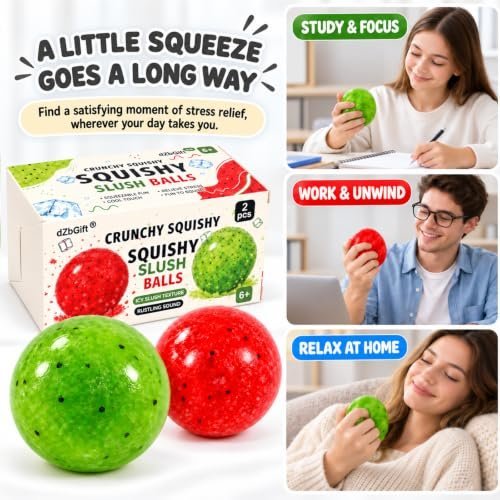 Watermelon and kiwi crunchy squishy toys in a 2-pack — Image 6 of 11