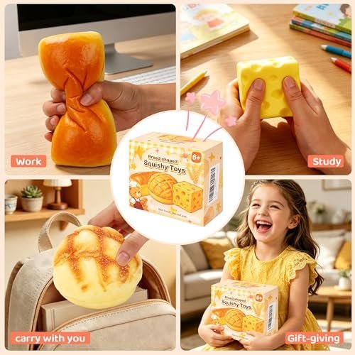 Jumbo bread and cheese slow rising squishy toys — Image 6 of 8