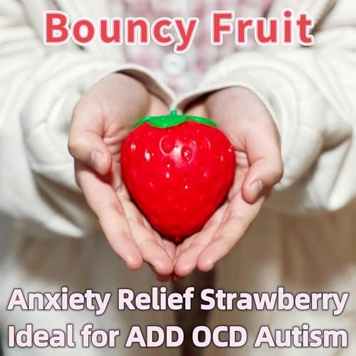 Giant strawberry squishy slow rising fidget stress toy — Image 6 of 10