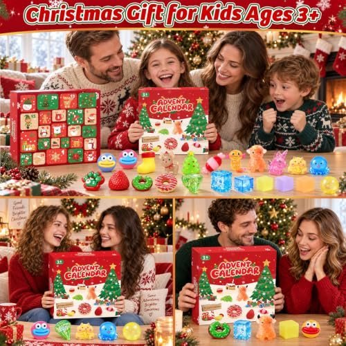 Squishy advent calendar with 24 kawaii Christmas squishies — Image 6 of 7