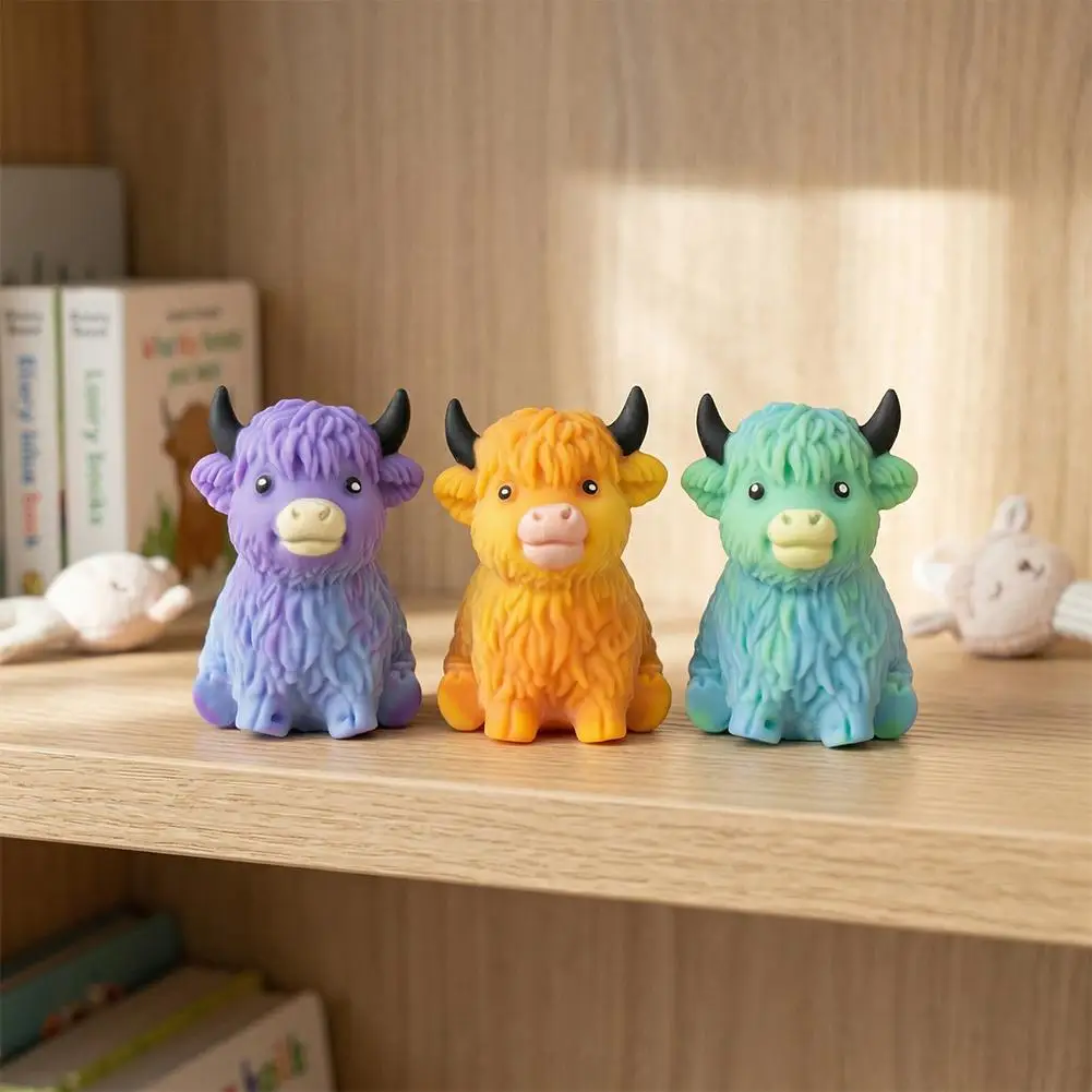 Soft yak stress ball slow rising squeeze toy on desk — Image 6 of 7