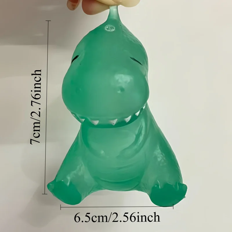 Green dinosaur squishy toy with slow rebound foam — Image 6 of 7