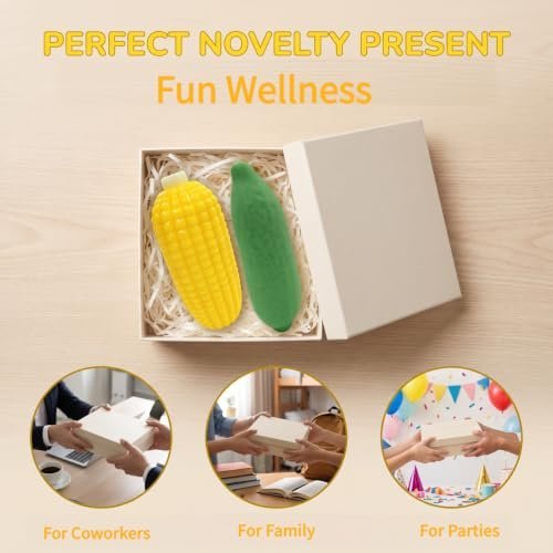 Realistic silicone corn and cucumber squishy stress toys — Image 7 of 8