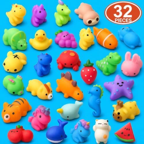 32 pack of mochi squishy toys in kawaii animal shapes — Image 7 of 11