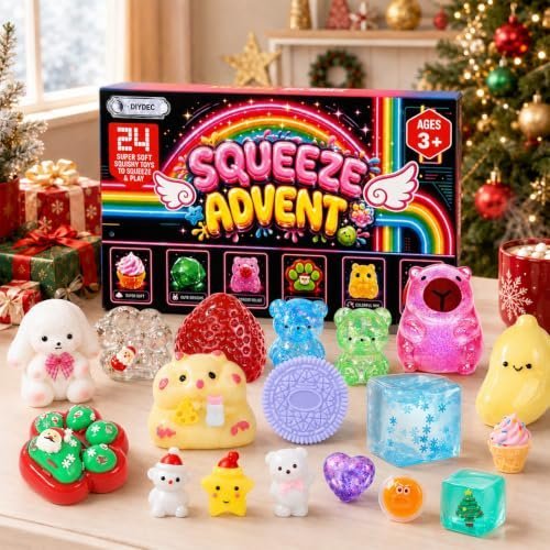 Squishy advent calendar 2026 with 24 Christmas squish toys — Image 7 of 11