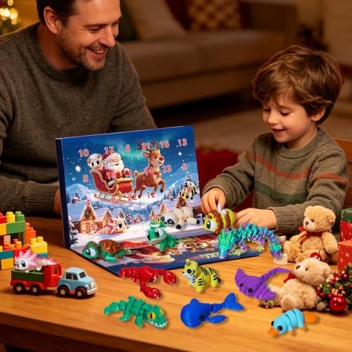 3D printed animal advent calendar with 24 mini toys — Image 7 of 8