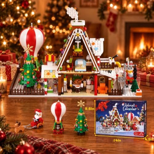 Gingerbread house and train advent calendar building blocks — Image 7 of 8