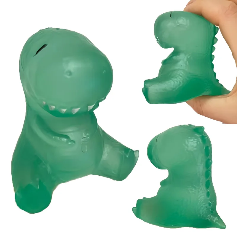 Green dinosaur squishy toy with slow rebound foam — Image 7 of 7