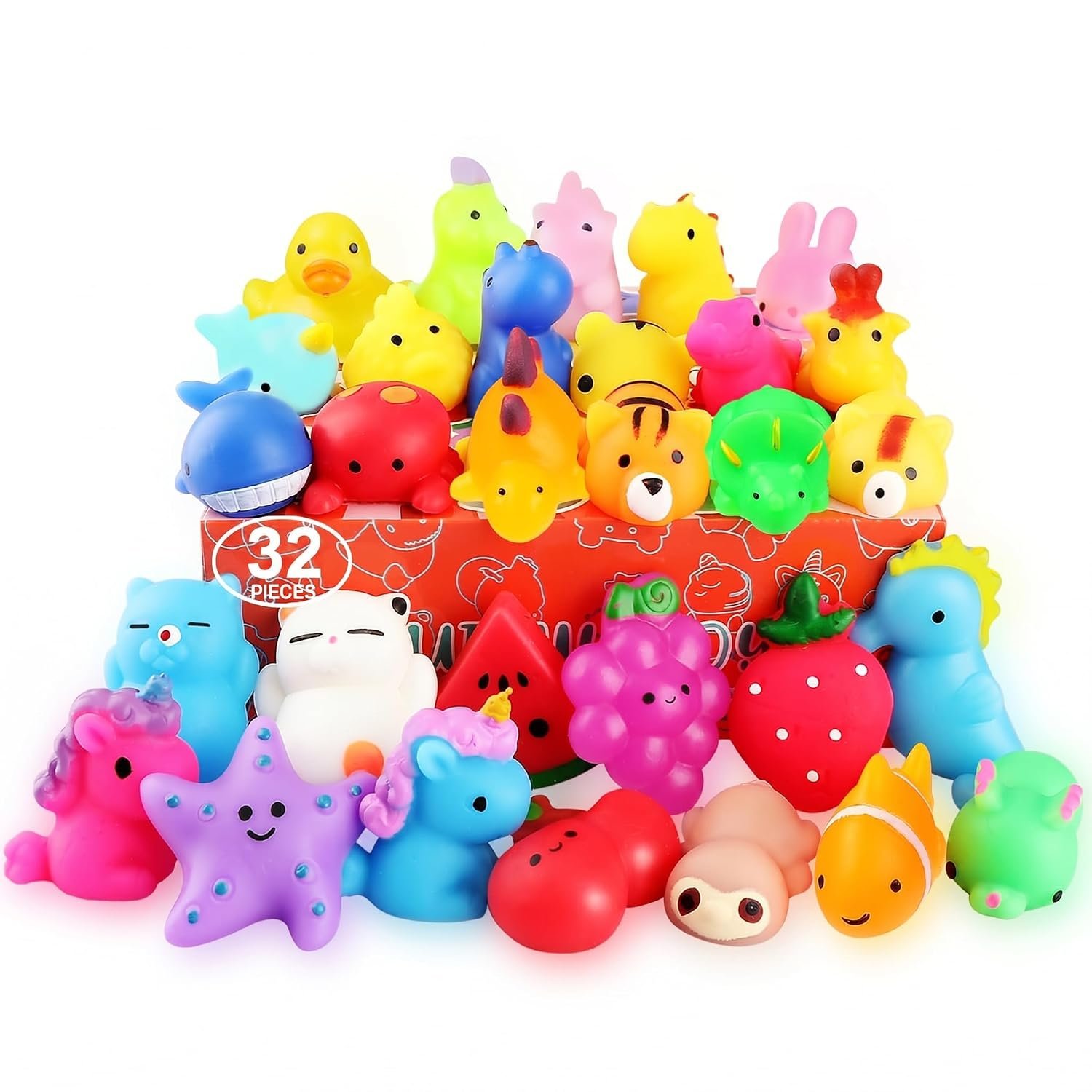32 pack of mochi squishy toys in kawaii animal shapes — Image 9 of 11